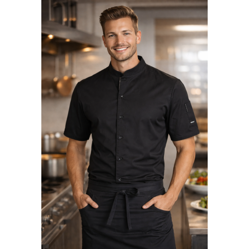 Kentaur 25209 kuchársky rondon pánsky krátky rukáv čierny