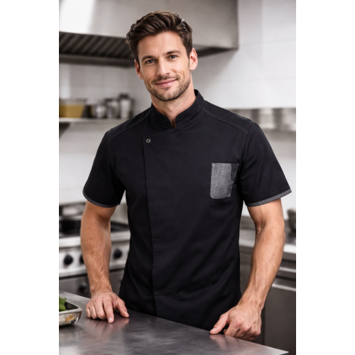 Giblor´s Nathan kuchársky rondon krátky rukáv pánsky dámsky čierny