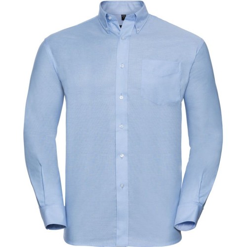 Russell 932M Pánska košeľa Oxford s dlhým rukávom modrá Oxford Blue