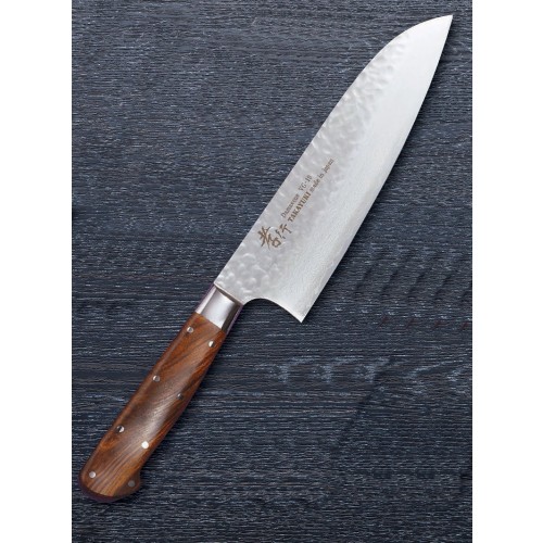 Sakai Takayuki 33 Damascus Sugihara Santoku japonský kuchársky nôž 18cm Desert Ironwood