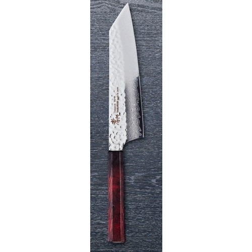 Sakai Takayuki Nanairo Kengata Gyuto japonský damaškový nôž 19cm VG10 rukoväť ABSoctagonal