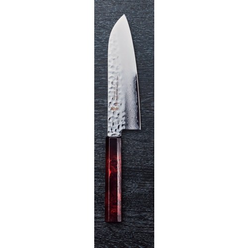 Sakai Takayuki Nanairo Santoku japonský damaškový nôž 17cm VG10 rukoväť ABS octagonal