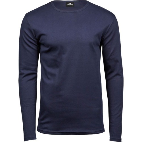 Tee Jays 530 Pánske tričko Interlock s dlhým rukávom tmavo modré Navy