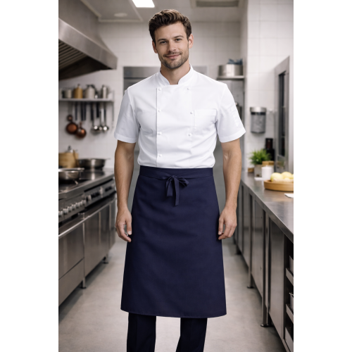 Denny's DP100 casnicka a kuchárska zástera do pása tmavo modrá