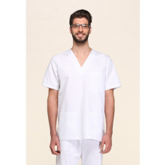 Giblor's Piero lekárska košeľa krátky rukáv 100% bavlna pánska - farba biela
