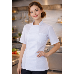 Velilla 405201 kuchársky rondón krátky rukáv pánsky aj dámsky biela