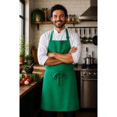 Denny's DP200 kuchárska zástera s trakmi smaragd