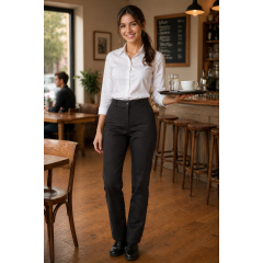Velilla 403005S CHINO casnicke nohavice dámske  bavlna s elastanem čierne