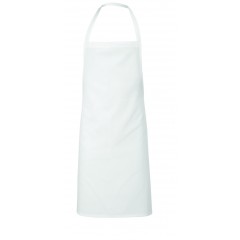 Kuchárska zástera náprsníkové biela Giblor's 100% bavlna - farba biela