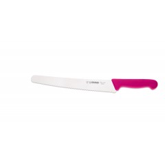 Kuchařský nôž vrúbkovaný Giesser Messer 25cm univerzálna - farba ružová