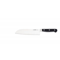 kuchársky nôž kovaný Santoku Giesser Messer 18cm - farba čierna