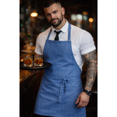 Denny's DP112 DENIM casnicka zastera s trakmi džínsová svetlo modrá