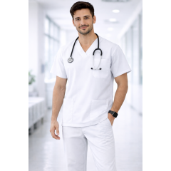 Velilla 800 zdravotnícka uniforma blúza a nohavice pánske i dámske biele
