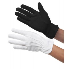 Čašnícke rukavice Denny's pogumované 100% bavlna - farba biela