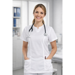 Giblor's Erika zdravotnícka košeľa dámska krátky rukáv biela
