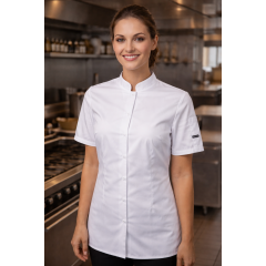 Kentaur 15209 kuchársky rondon dámsky krátky rukáv biely