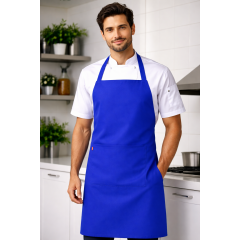 Velilla 404204 kuchárska zástera s vreckom a trakmi jasne modrá