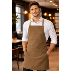 Karlowsky LS 39 Urban-Nature casnicka zastera s vreckom a trakmi hnedá