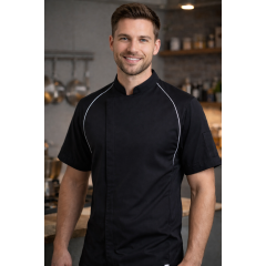 Giblor´s Javier kuchársky rondon krátky rukáv pánsky dámsky čierny