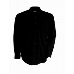 Kariban K537 pánska košeľa s dlhým rukávom čierna