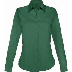 Kariban K549 dámska košeľa dlhý rukáv zelená