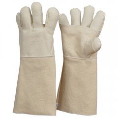 Kilic Eldiven KL-232 dlhé teplovzdorné rukavice muflónej do 350st.C pekárske - farba biela