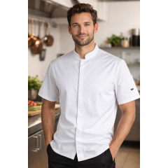 Kentaur 23536 kuchársky rondon krátky rukáv pánsky aj dámsky biely