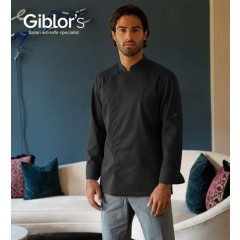 Giblor's Vincent kuchársky rondón dlhý rukáv - farba čierna