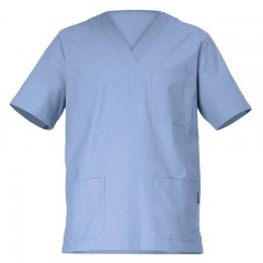 Giblor's Piero lekárska košeľa krátky rukáv 100% bavlna pánska - farba modrá