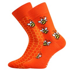 Lonka Doble ponožky včely dámske oranžové