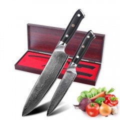 MARMITON Hotaru set 2 japonských damaškových nožov v drevenej krabičke rukoväť G10