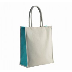 Kimood Ki0253 nákupná taška Tote Bag - farba bielo-azúrová
