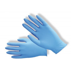 Profod P1 nitrilové púdrované rukavice jednorazové - 100 ks - farba modrá