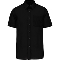 Kariban K551 pánska čierna košeľa ACE krátky rukáv
