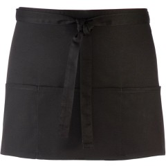 Premier PR155 Krátka zástera do pása s vreckom „Colours“ čierna Black