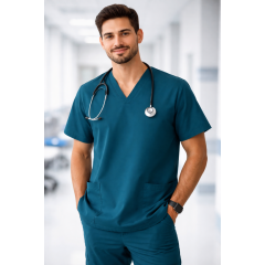 Velilla 535207 zdravotnícka košeľa pánska antibakteriálna azúrová