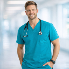 Cherokee 4725 zdravotnícka blúza pánska dámska modro-zelená Teal