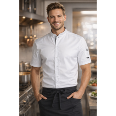 Kentaur 25209 kuchársky rondon pánsky krátky rukáv bielý