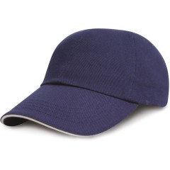Result Headwear RC024XP 6 panelová nízkoprofilová sandwich šiltovka tmavo modrá/biela