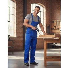 Rossini SerioPlus+ montérkové nohavice s trakmi maliarske pánske dámske modré