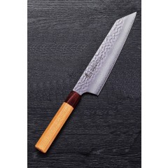 Sakai Takayuki Kengata Gyuto 33 vrstiev damaškový japonský kuchársky nôž 19cm drevo zelkova