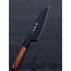 Sakai Takayuki Kurokage Kengata Santoku japonský kuchársky nôž VG10 16cm drevo wenge