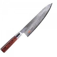 Suncraft japonský damaškový kuchársky nôž 20cm Pakkawood