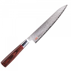 Suncraft japonský damaškový kuchársky nôž univerzálny 15cm Pakkawood