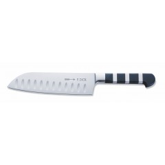 F.Dick 8 1942 18K nerezový kuchársky nôž Santoku s drážkami série 1905 čierna 18cm