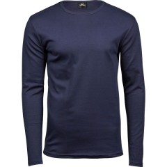 Tee Jays 530 Pánske tričko Interlock s dlhým rukávom tmavo modré Navy