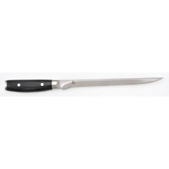 Yaxell Ran japonský filetovací nôž flexi 23cm čierna rukoväť micarta